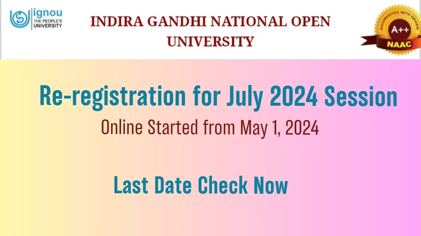 IGNOU Re-Registration 2024